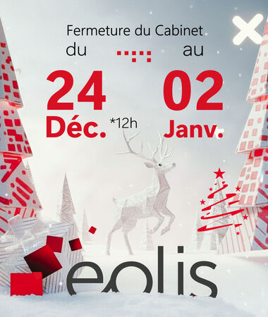 Fêtes de Fin d'Année : Dates de Fermeture du Cabinet